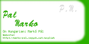 pal marko business card