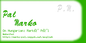 pal marko business card